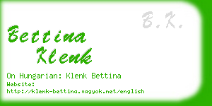 bettina klenk business card
